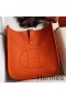 Hermes Evelyne III PM 29 Handmade Bag in Orange Clemence Leather
