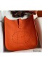 Hermes Evelyne III PM 29 Handmade Bag in Orange Clemence Leather