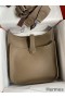 Hermes Evelyne III PM 29 Handmade Bag in Taupe Clemence Leather