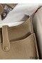 Hermes Evelyne III PM 29 Handmade Bag in Taupe Clemence Leather