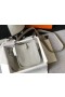 Hermes Evelyne III TPM Bag In Pearl Grey Clemence Leather