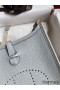 Hermes Evelyne Mini Handmade Bag in Blue Brume Clemence Leather