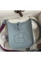 Hermes Evelyne Mini Handmade Bag in Blue Lin Clemence Leather