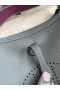 Hermes Evelyne Mini Handmade Bag in Blue Lin Clemence Leather