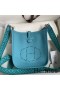 Hermes Evelyne Mini Handmade Bag in Blue du Nord Clemence Leather