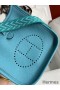 Hermes Evelyne Mini Handmade Bag in Blue du Nord Clemence Leather