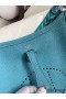 Hermes Evelyne Mini Handmade Bag in Blue du Nord Clemence Leather