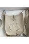 Hermes Evelyne Mini Handmade Bag in Craie Clemence Leather