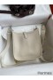 Hermes Evelyne Mini Handmade Bag in Craie Clemence Leather