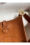 Hermes Evelyne Mini Handmade Bag in Gold Clemence Leather
