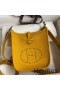 Hermes Evelyne Mini Handmade Bag in Jaune Clemence Leather