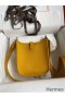 Hermes Evelyne Mini Handmade Bag in Jaune Clemence Leather