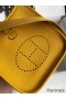Hermes Evelyne Mini Handmade Bag in Jaune Clemence Leather