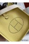 Hermes Evelyne Mini Handmade Bag in Jaune Poussin Clemence Leather