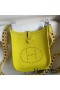 Hermes Evelyne Mini Handmade Bag in Lime Clemence Leather