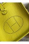 Hermes Evelyne Mini Handmade Bag in Lime Clemence Leather