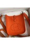 Hermes Evelyne Mini Handmade Bag in Orange Clemence Leather