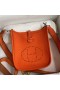 Hermes Evelyne Mini Handmade Bag in Orange Clemence Leather