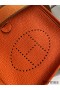 Hermes Evelyne Mini Handmade Bag in Orange Clemence Leather