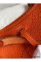 Hermes Evelyne Mini Handmade Bag in Orange Clemence Leather