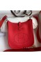 Hermes Evelyne Mini Handmade Bag in Red Clemence Leather