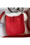 Hermes Evelyne Mini Handmade Bag in Red Clemence Leather