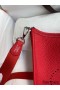 Hermes Evelyne Mini Handmade Bag in Red Clemence Leather