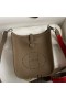 Hermes Evelyne Mini Handmade Bag in Taupe Clemence Leather