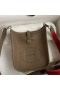 Hermes Evelyne Mini Handmade Bag in Taupe Clemence Leather