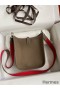 Hermes Evelyne Mini Handmade Bag in Taupe Clemence Leather