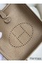 Hermes Evelyne Mini Handmade Bag in Taupe Clemence Leather