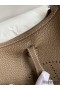 Hermes Evelyne Mini Handmade Bag in Taupe Clemence Leather