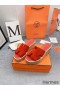 Hermes Eze 30 Cork Platform Sandals in Piment Suede Leather