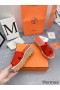 Hermes Eze 30 Cork Platform Sandals in Piment Suede Leather