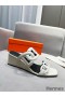 Hermes Figari 55mm Wedge Sandals In Ivory Nappa Leather