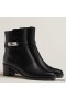 Hermes Frenchie 50mm Ankle Boots In Black Calfskin