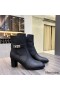 Hermes Frenchie 50mm Ankle Boots In Black Calfskin