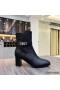Hermes Frenchie 50mm Ankle Boots In Black Calfskin