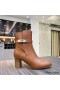 Hermes Frenchie 50mm Ankle Boots In Brown Calfskin