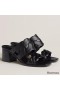 Hermes Gaby Sandals 60mm in Black Nappa Leather