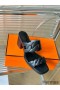 Hermes Gaby Sandals 60mm in Black Nappa Leather