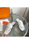 Hermes Galerie Sandals In White Calfskin