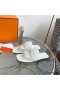 Hermes Galerie Sandals In White Calfskin