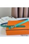 Hermes Gamma 13mm Belt in Green Epsom Leather and Blue Swift Leather