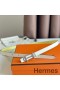 Hermes Gamma 13mm Belt in White Epsom Leather and Yellow Swift Leather
