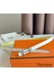 Hermes Gamma 13mm Belt in White Epsom Leather and Yellow Swift Leather
