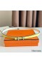 Hermes Gamma 13mm Belt in White Epsom Leather and Yellow Swift Leather