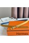 Hermes Gamma 13mm Belt in Yellow Epsom Leather and Blue Swift Leather