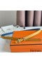 Hermes Gamma 13mm Belt in Yellow Epsom Leather and Blue Swift Leather