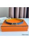 Hermes Gamma 13mm Belt in Yellow Epsom Leather and Blue Swift Leather